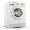 Modern White Front Loading Washing Machine Isolated on White Background Royalty Free Stock Photo