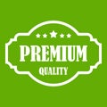 Premium quality label icon green Royalty Free Stock Photo