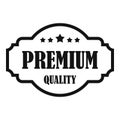 Premium quality label icon, simple style Royalty Free Stock Photo