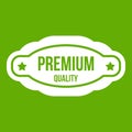 Premium quality label icon green Royalty Free Stock Photo