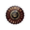 Premium quality labels with the crown Royalty Free Stock Photo