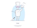 Premium Quality Line Icon And Concept Set: Young professional chefs