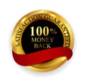 Premium Quality 100 Money Back Golden Medal Icon Seal Sign Iso Royalty Free Stock Photo