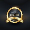 Premium quality product golden label design