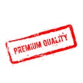 Premium quality red rubber stamp isolated on. Royalty Free Stock Photo
