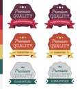 Premium quality retro labels or icons in vintage design Royalty Free Stock Photo