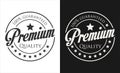 Premium quality retro vintage black and white badge