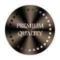 Premium quality round hologram realistic sticker. Medal, prize, sign, icon, logo, tag, stamp, seal. Bronze vector icon