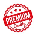 Premium Quality rubber stamp red on a white background Royalty Free Stock Photo