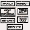 Premium quality rubber stamps set Royalty Free Stock Photo