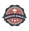 Premium quality text badge label seal retro vintage Royalty Free Stock Photo