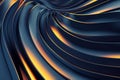 Abstract Elegant Gold and Dark Blue Curved Lines Swirl Background Royalty Free Stock Photo