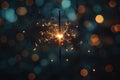 Sparkler Light Show with Bokeh Background Royalty Free Stock Photo