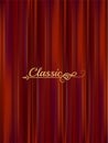 Premium red curtain scene classic. Gradient Cover. Vector retro background with luxury scarlet red silk velvet curtains Royalty Free Stock Photo