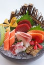 Premium Sashimi Bowl Served with Iced Bowl. Royalty Free Stock Photo