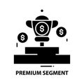 premium segment icon, black vector sign with editable strokes, concept illustration