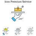 Premium Service flat icon design for infographics and businesses