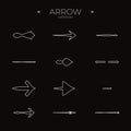 Line Arrow icon set. Line icons collection. Modern vector symbols. Royalty Free Stock Photo