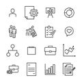 Premium set of business line icons.