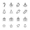 Premium set of Christmas toys line icons