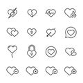 Premium set of heart line icons Royalty Free Stock Photo