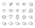 Premium set of heart line icons Royalty Free Stock Photo