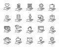 Premium set of insurance line icons.