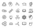 Premium set of science line icons.