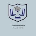 A premium set of university logo design Royalty Free Stock Photo