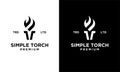 Premium simple Torch Logo vector symbol illustration design