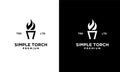 Premium simple Torch Logo vector symbol illustration design