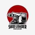 Skid Steer Loader Logo Vector Art Illustration Design. Best for Stickers and Industrial Company Logo Royalty Free Stock Photo