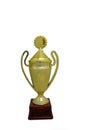 Premium sports cup on white isolated background