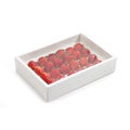 Premium Strawberry in box set isolate on white background Royalty Free Stock Photo