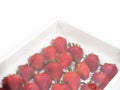 Premium Strawberry in box set isolate on white background Royalty Free Stock Photo