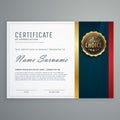 Premium style modern certificate template design Royalty Free Stock Photo