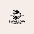 Premium swallow vector logo design