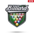 Premium symbol of Billiard label