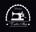 Premium tailor shop black and white promotional poster