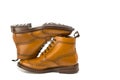 Premium Tanned Brogue Derby Boots