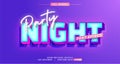 Premium text effect editable vector template, neon night style, modern look, with the effect of shining light, everything can be