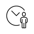 Premium time icon or logo in line style.