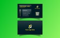 premium trendy office business card templates landscape design dark green for printing Royalty Free Stock Photo