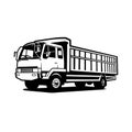 Premium Truck Monochrome Silhouette Vector. Best for Trucking and Freight related Industry