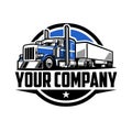 Premium Trucking Company Logo Emblem Vector. Best for Trucking and Freight Related Industry Logo Royalty Free Stock Photo