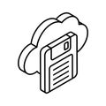 Premium vector of cloud storage isometric style, editable icon Royalty Free Stock Photo