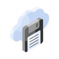 Premium vector of cloud storage isometric style, editable icon Royalty Free Stock Photo