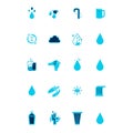 High Quality Water Icon Bundle Vector Format Including Pure Drop Save Water and Hydration Symbols Royalty Free Stock Photo