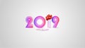 Premium Vector illustration Happy New Year 2019 Background for New greeting card and other. great modern and luxury design