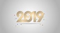 Premium Vector illustration Happy New Year 2019 Background for New greeting card and other. great modern and luxury design Royalty Free Stock Photo